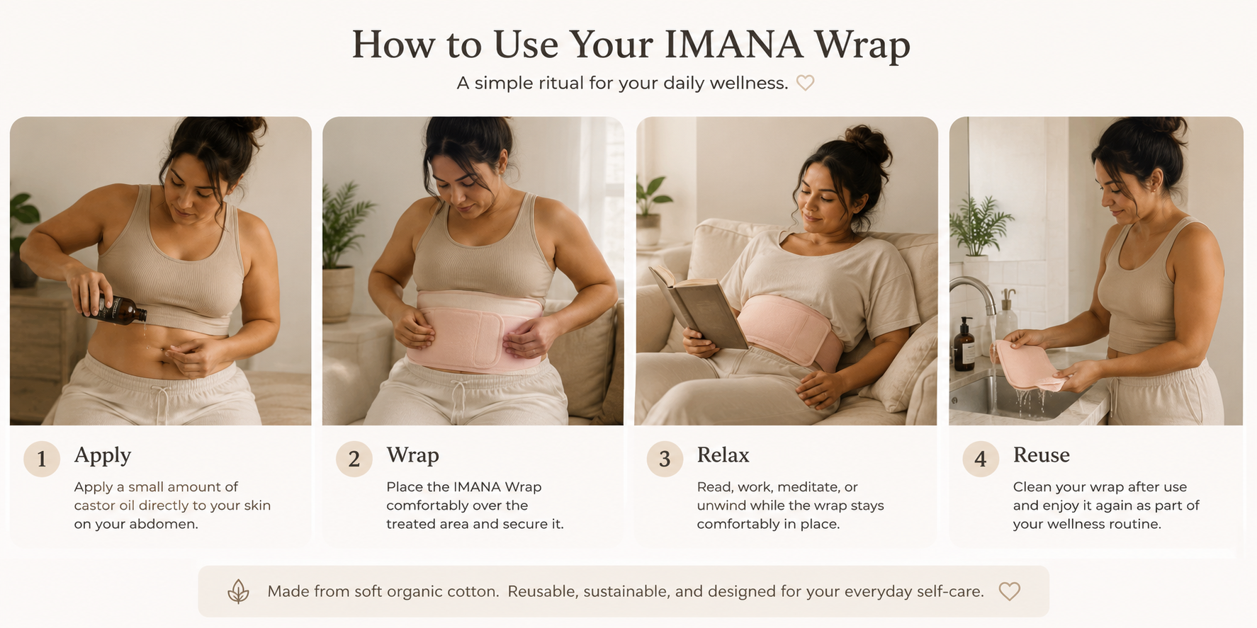 IMANA Castor Oil Therapy Wrap